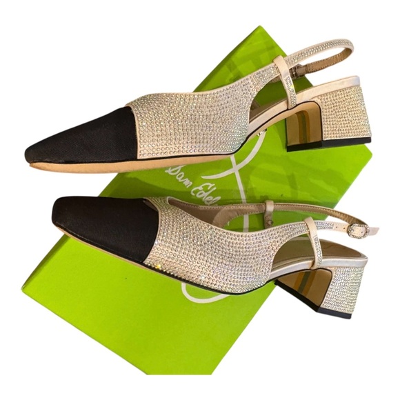 Sam Edelman Tarra Glitz Slip-On Slingback Pumps EUC - Picture 4 of 9